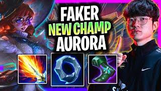 FAKER IS READY TO PLAY NEW CHAMPION AURORA  T1 Faker Plays Aurora Mid vs Yone  Season 2024