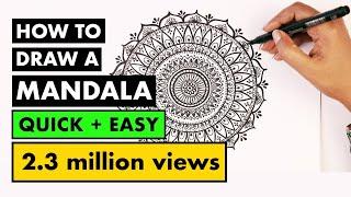 how to draw MANDALA ART for beginners  Vijayta Sharma