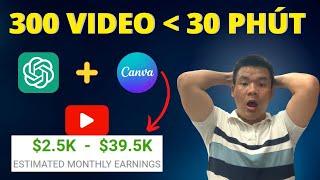 Cách tôi tạo 300 video ngắn trên YouTube chỉ trong 30 PHÚT kiếm 40000$tháng - Kiếm tiền Online 2023