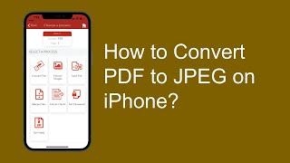 How to Convert PDF to JPEG on iPhone?