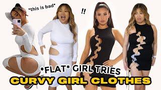 FLAT midsize girl tries *CURVY* FASHION NOVA clothes realistic haul