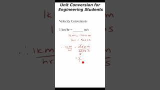 Unit Conversion for Engineering Students L14 #engineeringlife #engineeringmechanics #maths #fea #som