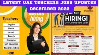 Latest UAE School Jobs UpdatesUAE  teaching earning Updates