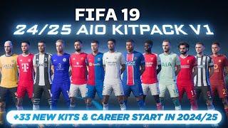 FIFA 19 - KITPACK SS 2425 V1  START CAREER MOD 2024  SQUAD UPDATED PROMOTED TEAMS