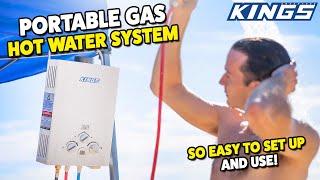 KINGS Portable Gas Hot Water System - HOW TO SET UP & USE