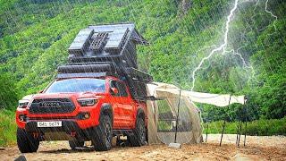  Camping in Heavy Rain  Docking a Tent on the Back of a Truck?