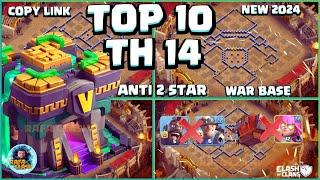 TOP10 BEST TH14 CWL BASES NEW 2024 WITH LINK  LAYOUTS PARA CV14 TOP10 CWL WAR BASES CLASH OF CLANS