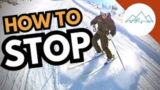 How to stop on skis  Stopping whilst skiing