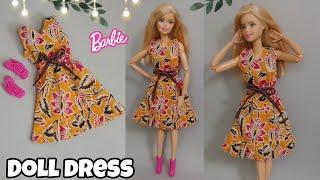 Making beautiful doll frock doll dress making easy diy Barbie clothesA-Doll designer️