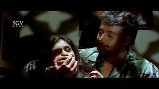 Darshan Comes to Lover Home At Midnight  Deepa Sannidhi  Interesting Scene from Kannada Movie