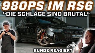 DAS HAT ER NICHT ERWARTET - 980PS im RS6 C8 ZU HEFTIG? Abgasanlage Downpipes Upgradeturbo RS6RS7