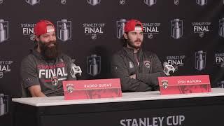 Radko Gudas & Josh Mahura Florida Panthers Pregame - Stanley Cup Game 2 @ Vegas Golden Knights