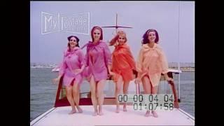 1966 Nubile Women in Bikinis Dance to Popular Band on Yacht