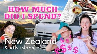 WHAT I SPEND in a week SOUTH ISLAND  South Island Van Life Budget  New Zealand