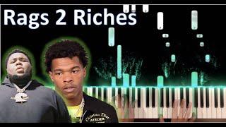 Rags 2 Riches Piano- Rod Wave ft Lil Baby ATR Son Son Piano Tutorial