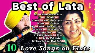 Lata 10 Hit Songs on Flute with the word DIL in Title