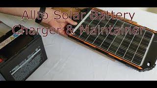 Allto Solar Charger 15W 12V Solar Panel Kit Battery Maintainer Trickle Charger.