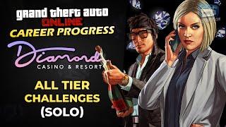 GTA Online Career Progress - Casino Story Missions All Tier Challenges - Solo