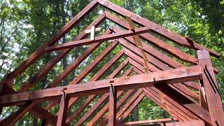 Raising a Timber Frame Cabin - Marian Friars Minor