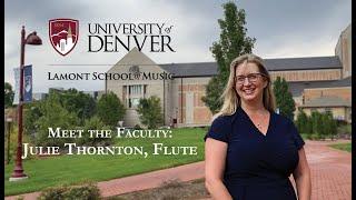 Meet the Faculty Julie Thornton flute