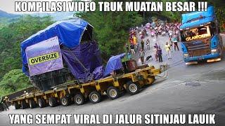 VIRAALLL  Kompilasi Video Truk Muatan Paling Berat di Tanjakan Sitinjau Lauik