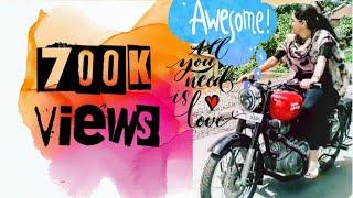 Desi girl riding bullet  subscribe my channel