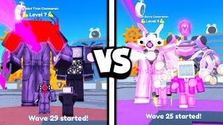 PURPLE UNITS vs PINK UNITS   Toilet Tower Defense Roblox