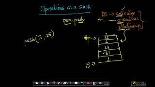 Operations Push and Pop  Stacks  Appliedcourse