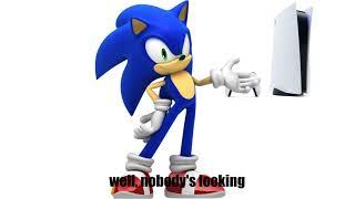 Sonic tries to take a PS5 without paying Sonic