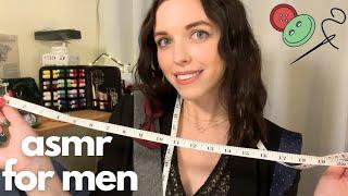 Mens Tailor Shop ASMR  Detailed Suit FittingMeasuring You Soft Spoken Roleplay Fabric Sounds