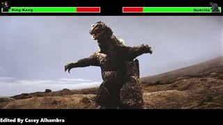 King Kong vs. Godzilla 1962 Final Battle with healthbars