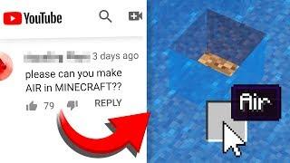 Turning COMMENTS into Minecraft CRAFTING RECIPES