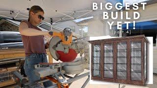 Andreas Biggest Furniture Build Ever Pt. 4  DIY Massive China Cabinet Build With Glass Doors