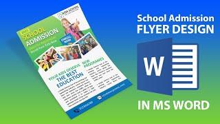 Educational Admission Flyer Design in MS Word  Download FREE Template