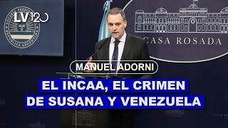 MANUEL ADORNI EL DESFINANCIAMIENTO DEL INCAA Y EL ASESINATO DE SUSANA MADRE DE UN DESAPARECIDO