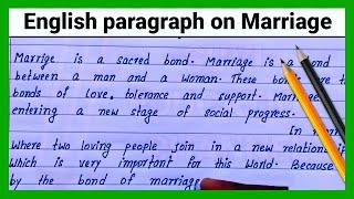 Write simple English paragraph on Marriage  How to write English essay Marriage  English Paragraph