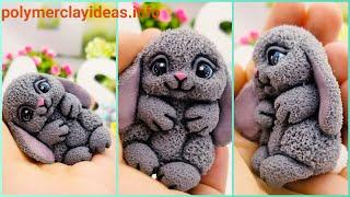 Polymer clay rabbit. Sculpting Rabbit from polymer clay tutorial