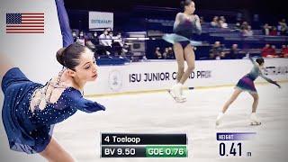 The firsts QUADS done this season - Mia Kalin Mao Shimada JGP Ostrava 2022