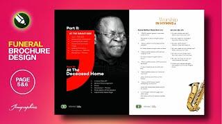 Page 5&6  How to Design a Funeral Brochure  Magazine Layout  CorelDraw Tutorial 2023