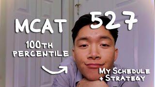 How to score a Top Score on the MCAT 100th Percentile  My Study Plan Schedule & Strategy