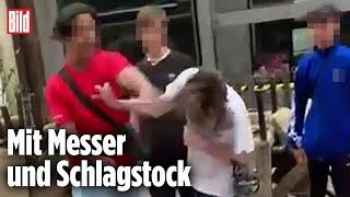 Schock-Video Kinder bedrohen Kinder in der Fußgängerzone  Weinheim