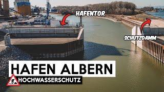 So wird der Hafen Albern vor Hochwasser geschützt  Hochwasserschutz Hafen Albern