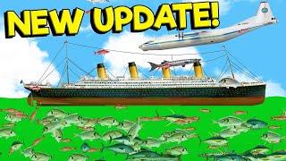 I Tried to Feed the Titanic to TOXIC MUTANT FISH? - Floating Sandbox Update Gameplay