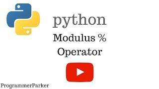 Modulus Operator  Python Tutorial