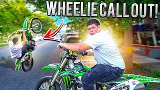 MY LITTLE BROTHER CALLS ME OUT TO A DIRT BIKE WHEELIE BATTLE   BRAAP VLOGS