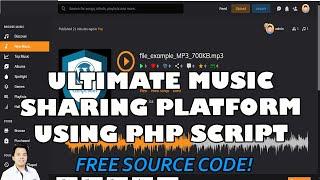 Ultimate Music Sharing Platform using PHP Script  Free Source Code Download