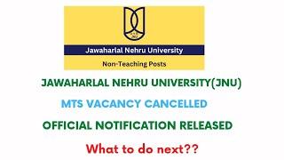 Jnu mts new update l jnu non teaching recruitment l