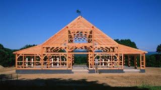 Saratoga Timber Frame Barn in the Pioneer Valley of Massachusetts