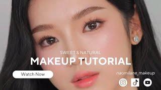 Sweet & Natural Makeup Tutorial Korean inspired makeup for summer  humid area