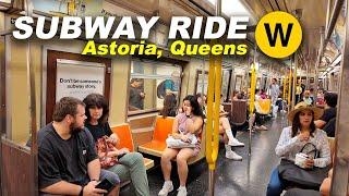 NYC Subway Ride to Astoria–Ditmars Boulevard from Fifth Avenue–59th Street station  W Train Ride